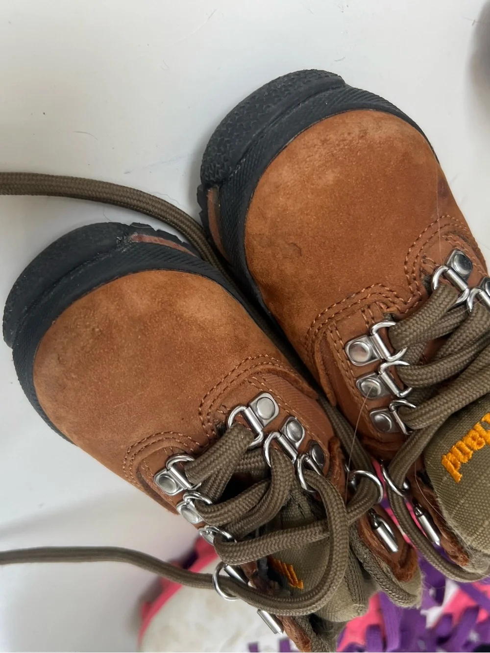 Timberland Kids Chestnut Brown Suede Lace Boots